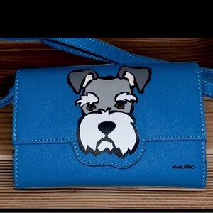 NWOT Marc Tetro Blue Dog Crossbody Bag